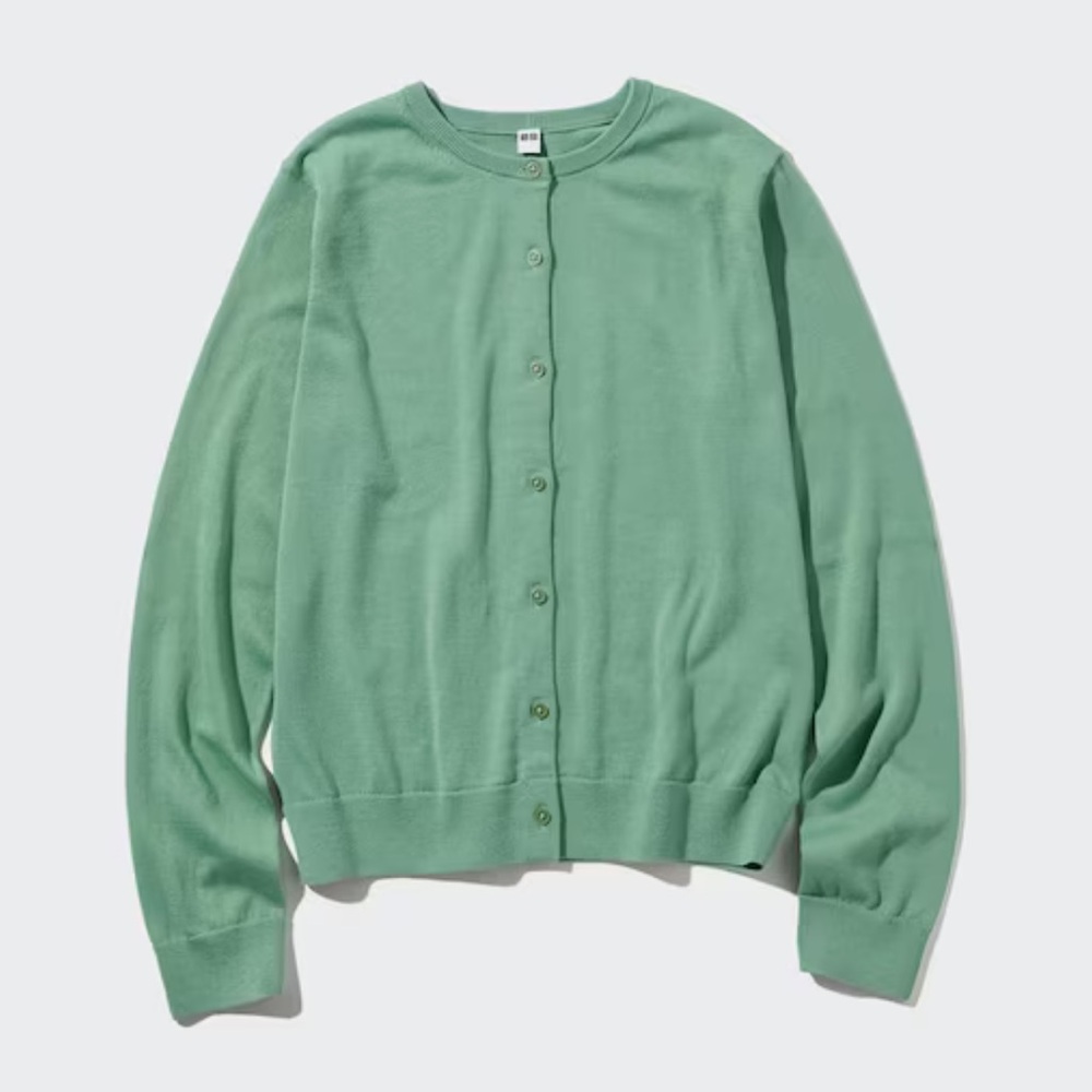 UNIQLO Green UV Protection Button-Up Cardigan S